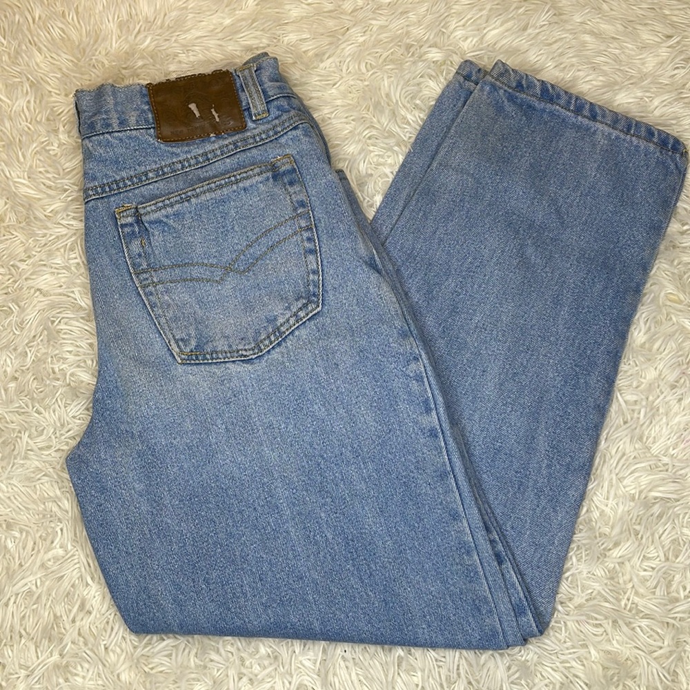 Vintage Bugle Boy High Waisted Straight Leg Jeans 16R